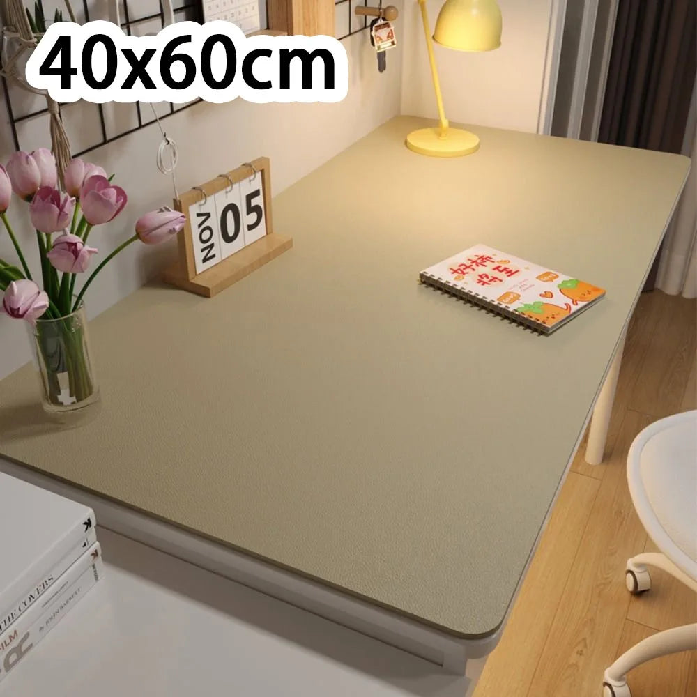 Simple Protection Eye Student Desk Mat Leather Oil-proof Coffee Table Mat Non-slip Solid Color Computer Desk Mat