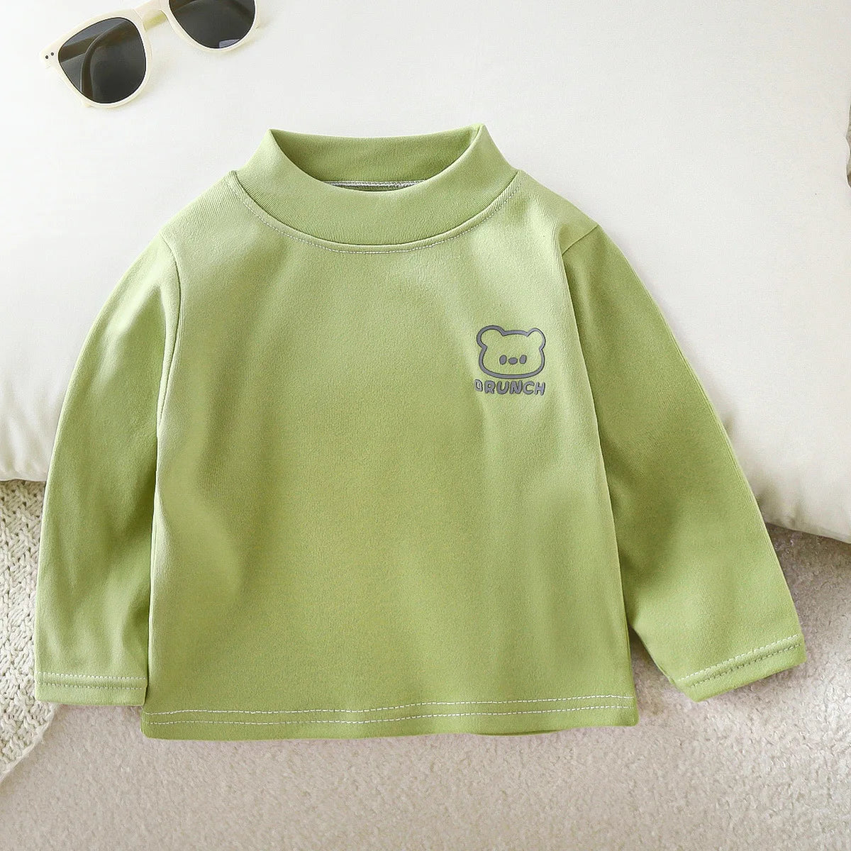 Kids Turtleneck Top Autumn Winter Children Long Sleeved Shirt Baby Girl Base Pullover Blouse Baby Clothing