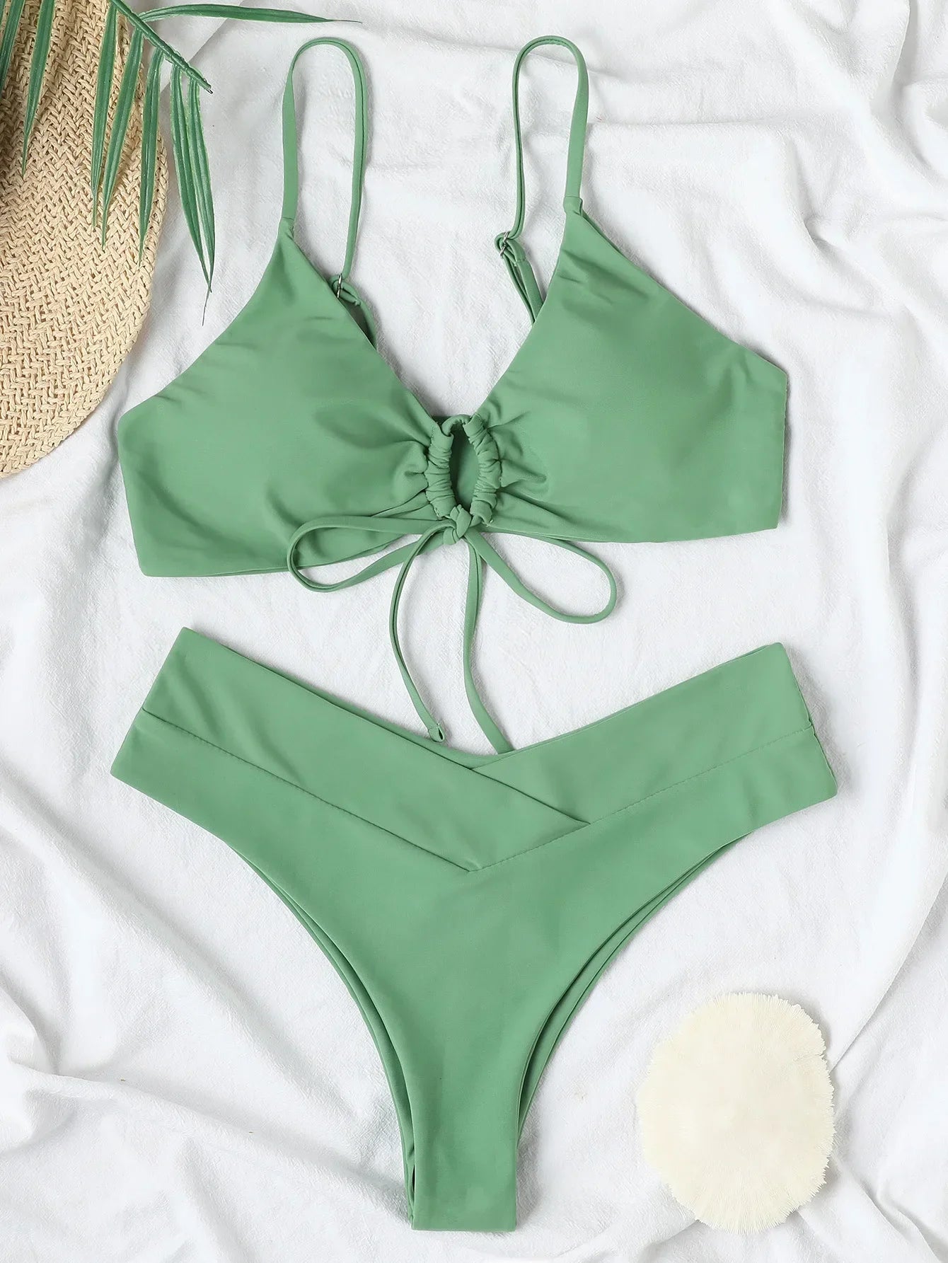 Sexy Summer Swimwear Thong Bikini 2026 Women Lace-up Swimsuits Swimming Bathing Suit Brazilian Bikinis Set Mujer Biquini