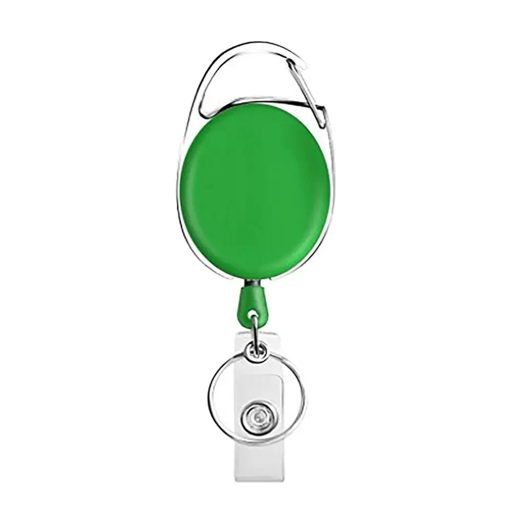 Belt Rope Office Lanyard Clip Keychain Name Tag Holder Keyring ID Card Key Ring Cord Reel Retract Pull Key Chain Badge