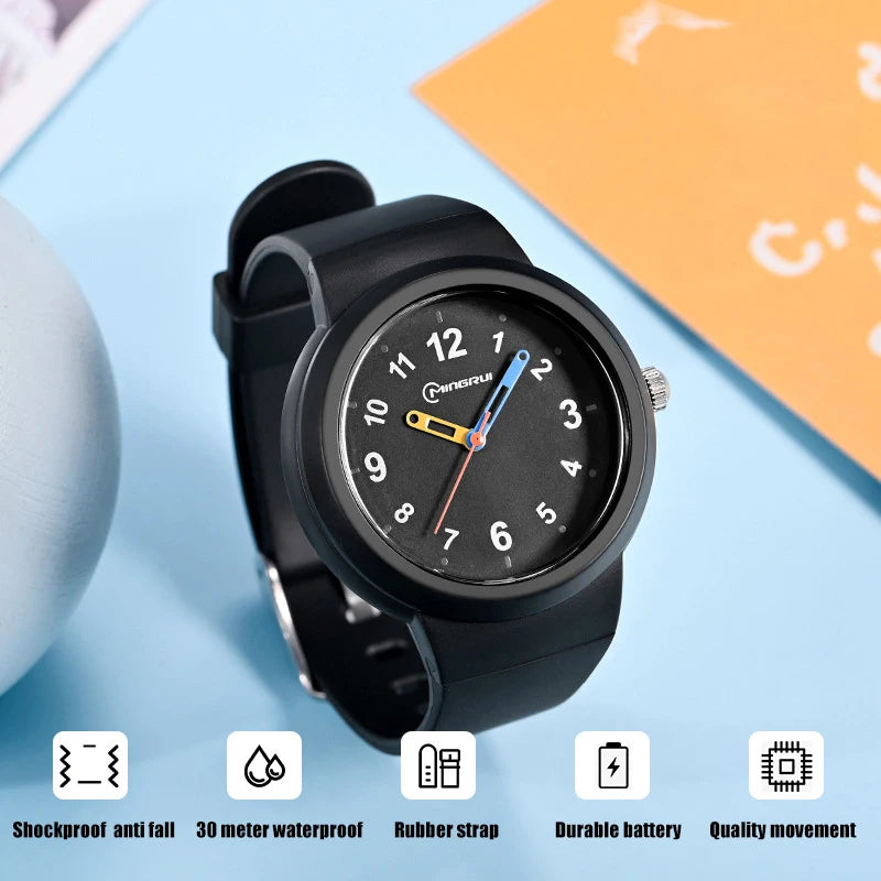3-12-year-old Watches Primary Secondary School Students Simple Digital Waterproof Boys Girls Children Fashion Quartz Clock Watch