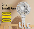 Fan for Cart Stroller Fans Portable Outdoor Fan Clip On for Baby 500mAh USB Rechargeable Handheld Electric Fan for Home 3 Speeds