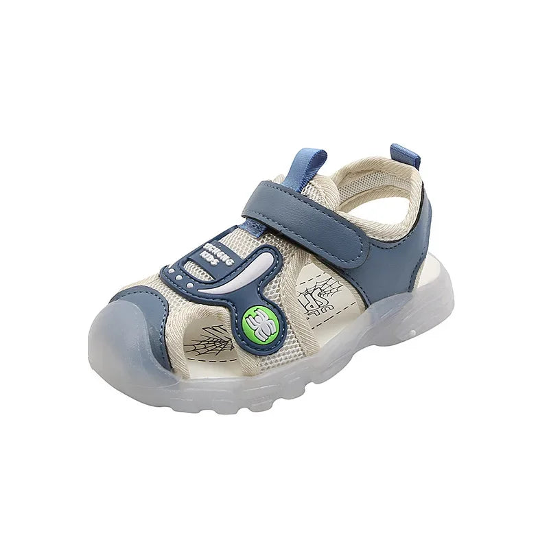 2‌025 LED Light Up Toddler Shoes | Cartoon Cowboy Sandals & Slippers with Soft Sole, Unisex Kids Summer Footwear