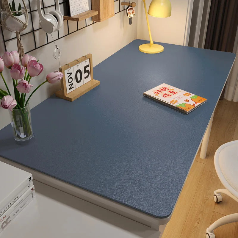 Leather Desk Mat Eco-Friendly Waterproof Table Protector Anti-Fouling PU Leather Table Cover Large Size Non-Slip Desk Cover