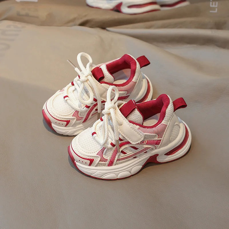 All Season New Breathable Children's Sports Shoes Little Student Shoes Flat with Boys Sneaker Shoes Girls Chunky Sneakers I07063