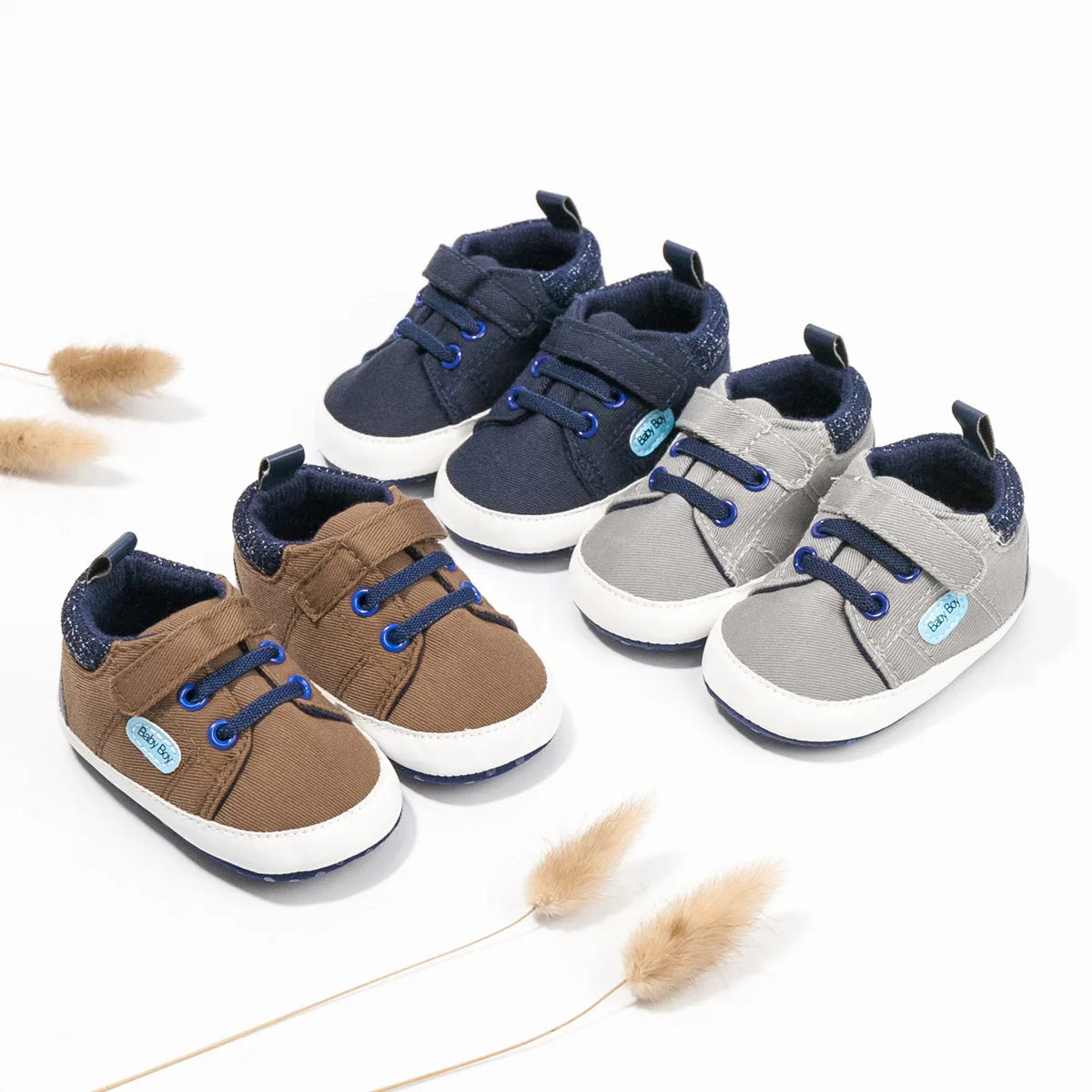 Spring and Autumn Style 0-1 Year Old Baby Walking Shoes Soft Soled Baby Shoes Canvas Non Falling Shoes Casual Baby Shoes