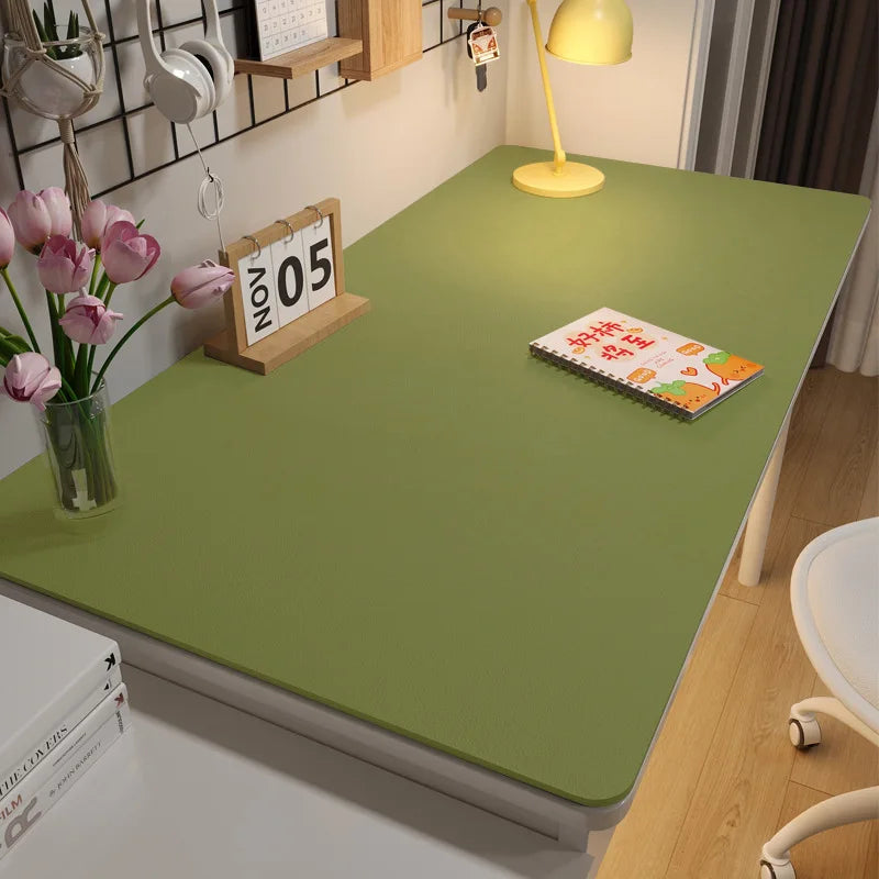 Leather Desk Mat Eco-Friendly Waterproof Table Protector Anti-Fouling PU Leather Table Cover Large Size Non-Slip Desk Cover