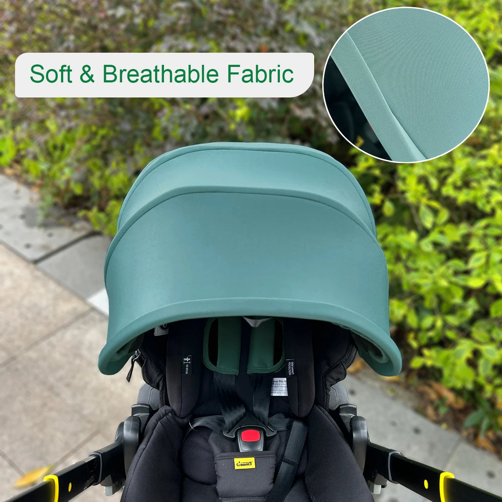 MomTan® Canopy Compatible Only with Doona X Car Seat & Stroller, 4-Section Extendable Shade, Breathable Fabric, Machine Washable