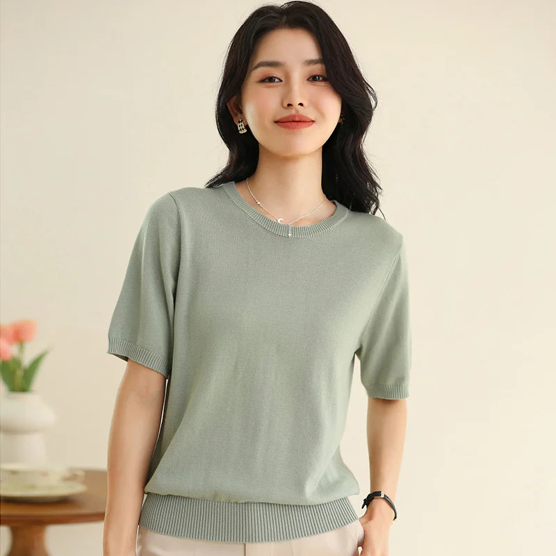 WinvyNee Summer Women's T-shirt 100% Cotton Short Half Sleeve O neck Clothes Solid Casual Pullover Basic Female Top Y2K A1522005
