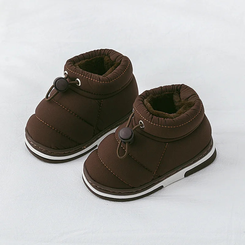 Winter Baby Girl Shoes Non-slip Plush Warm Home Shoes Girls Sneakers Cute Short Boots Indoor Boys Loafers Cotton Shoes