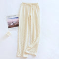 100% Cotton Gauze Women Pajamas Polka Dot Print Sleepwear 2025 Spring Female 2 Piece Set Nightwear Lady Pyjamas Loungewear