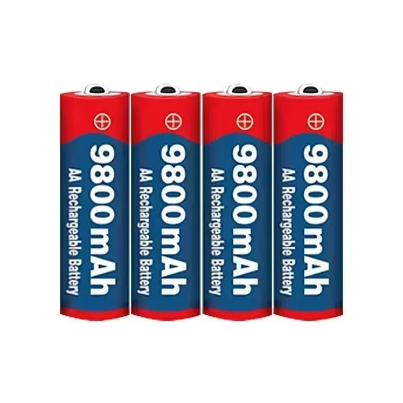 1.5V AA 9800mAh Rechargeable battery 100% original high-quality AA for LED lights, toy cameras, microphone battery
