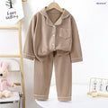 New Arrival Children's Sleepwear Long Sleeve Home Clothes Set for Boys And Girls Soft Breathable Polyester Fiber Harlan Pants