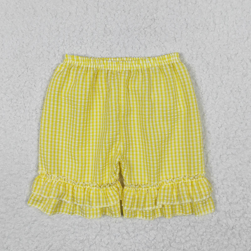 Wholesale Children Toddler Summer Seersucker Shorts Clothing Kids New Matching Baby Boy Girl Clothes