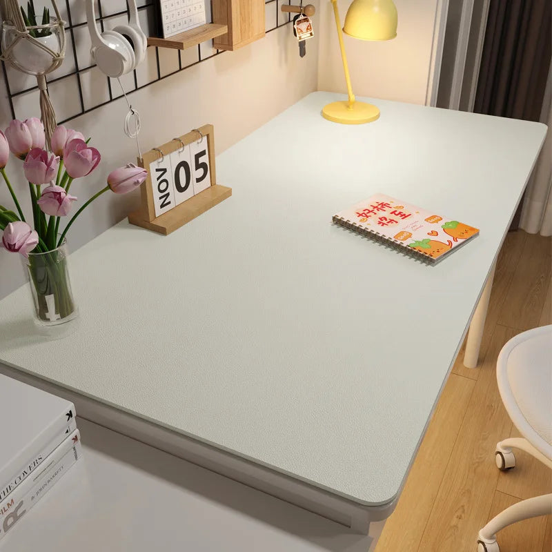 Leather Desk Mat Eco-Friendly Waterproof Table Protector Anti-Fouling PU Leather Table Cover Large Size Non-Slip Desk Cover