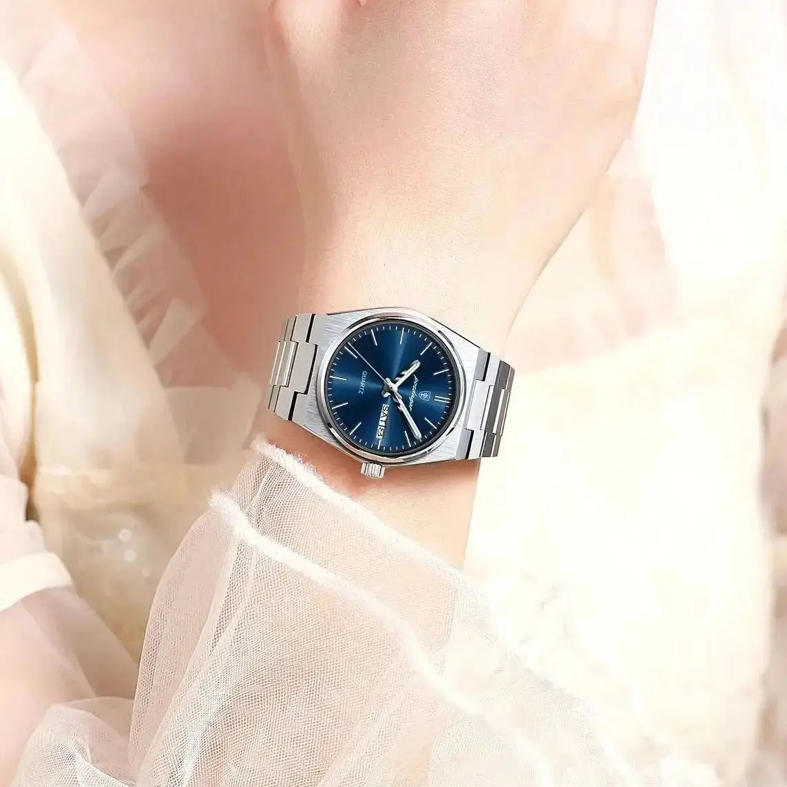POEDAGAR Top Exquisite Woman Wristwatch Waterproof Luminous Quartz Casual Ladies Watch Date Week Stainless Steel Women's Watches