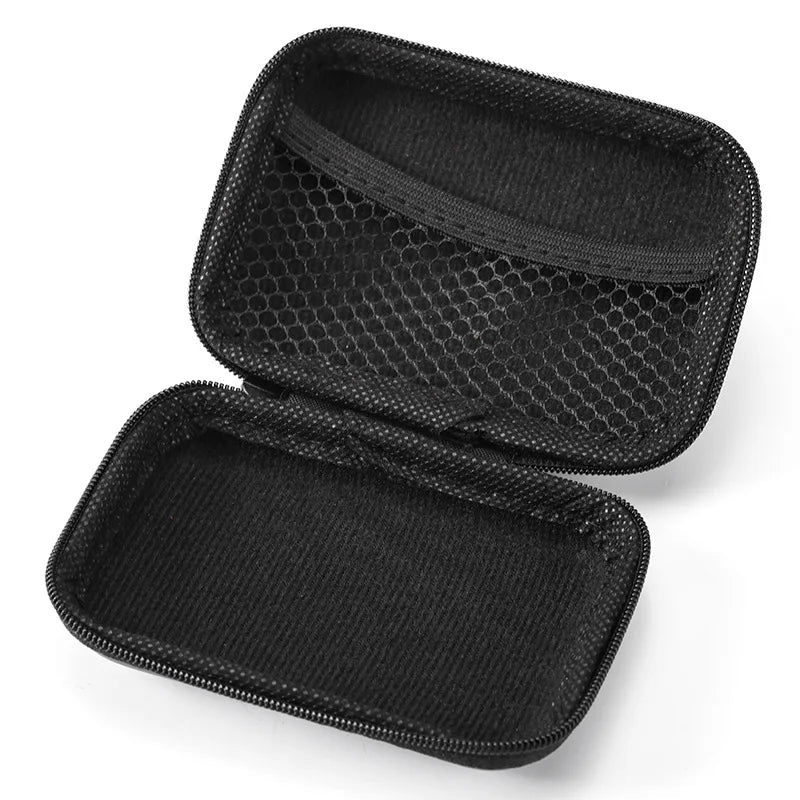 EVA Hard Drive Case Portable Shockproof Storage Bag for 2.5” External HDD SSD USB Data Cable Bluetooth Earphone Organizer Zipper