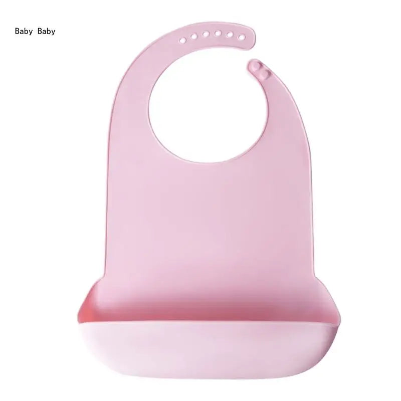 Large Size Adult Silicone Bib Elderly Eating Bib Waterproof Burping Cloth 6-Level Adjustable Catcher Bib Q81A