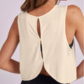 Women'S Solid Color Top Women'S Sports Suspender Top Women'S Fashion Hollow Back Sports Running Fitness Casual Hundred Yoga Top