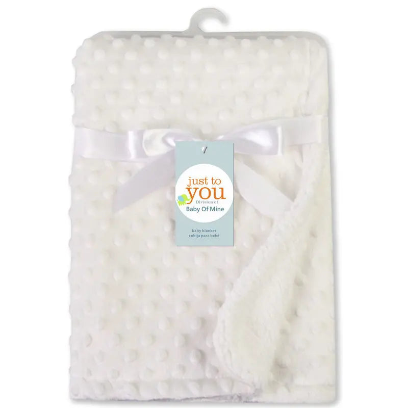 75*120CM Autumn Baby Blanket Warm Double Layer Swaddle Wrap Newborn Thermal Soft Fleece Bath Towel Baby Stroller Blanket