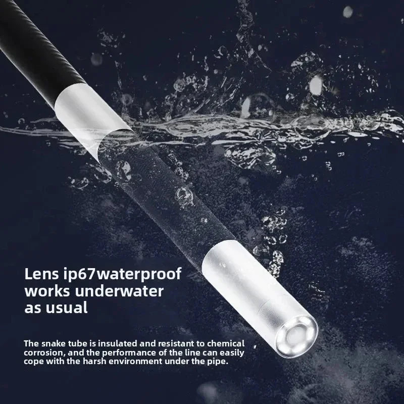 360 Degree Rotation Endoscope Camera 6mm Lens HD Articulated Inspection Borescope Camera IP67 for Automotive Car IOS Android