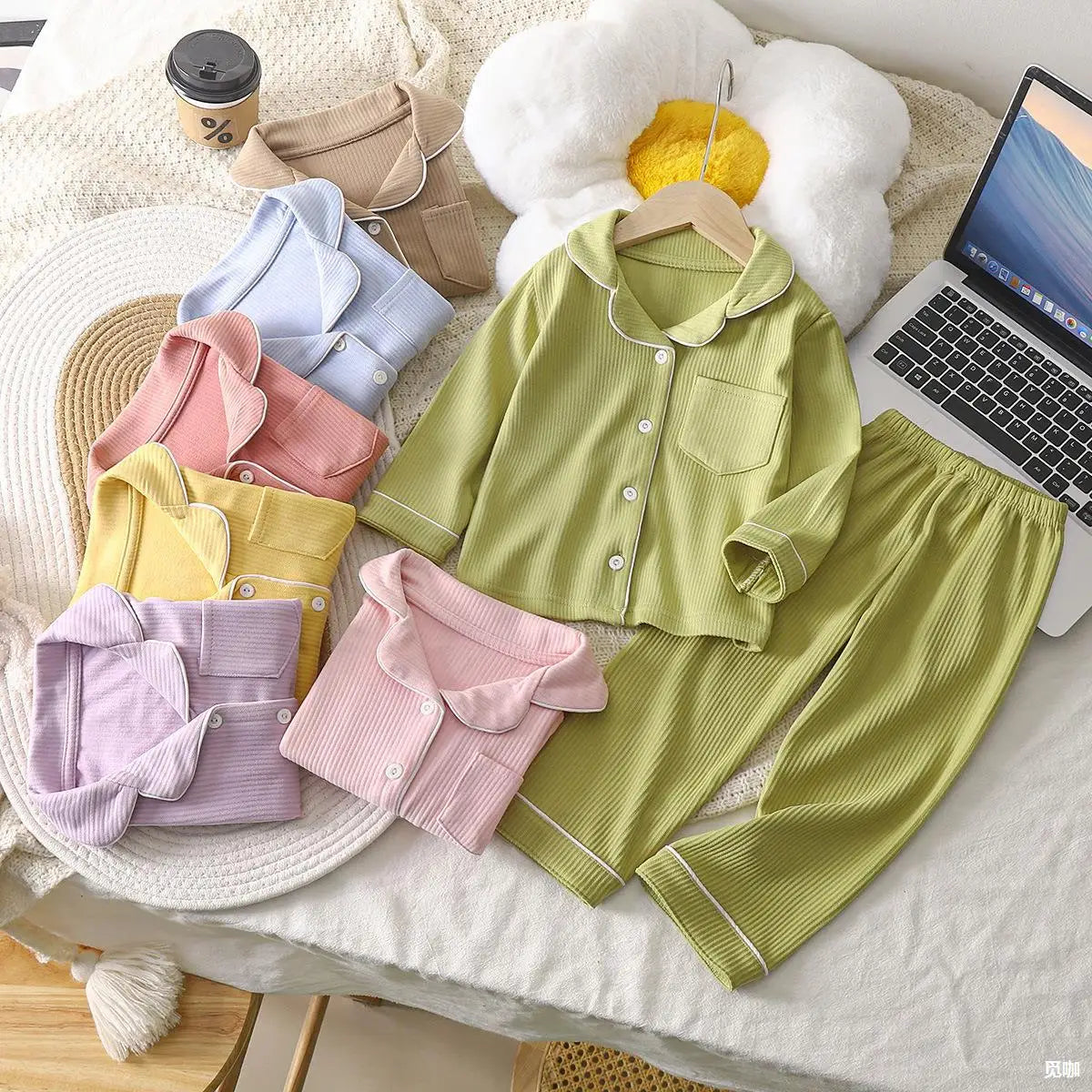 Teenager Boy Girl Pajamas Set Kids Spring Autumn Cute Baby Sleepwear Long Sleeve Birthday Gift School Loungewear 1-16Y Pijamas