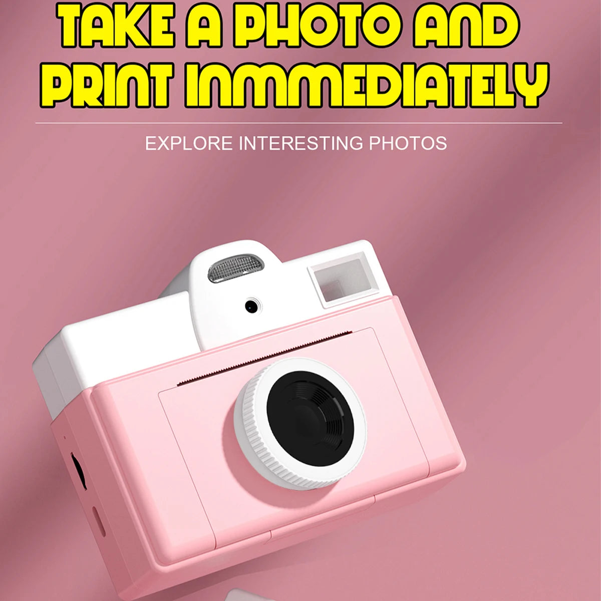 Kids Instant Digital Cameras for Boys and Girls, Digital Camera with Print Paper Christmas Gift