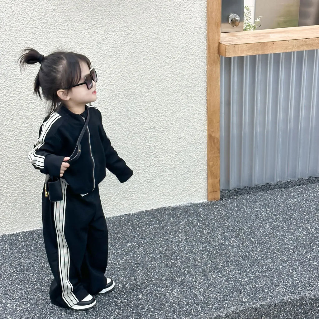 Girls' Zipper Hoodie & Pants Set - 2-Piece Casual Outfit for Toddlers | Boutique Kids' Clothing (Ages 2-6) Kids Clothes Girls