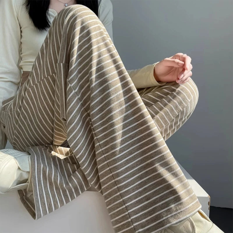 M-4XL Pregnant Women Cotton Fleece Radish Pants Autumn Ankle-length Maternity Corduroy Trousers High Waist Pregnancy Sweatpants