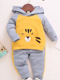 3-24 Months Toddler Baby Boy&Girl Clothes Set Cartoon Tiger Long Sleeve Hoodie Top + Pants Autumn Winter Cute 2PCS Outfit Suit