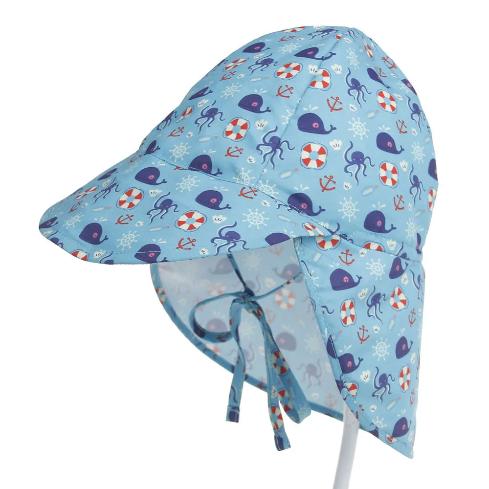 2025New Summer Baby Sun Hat Baby Girls Boys Caps Cartoon Panama Children's Hat UV Protection Travel Beach Kid Bucket Hat SPF 50+