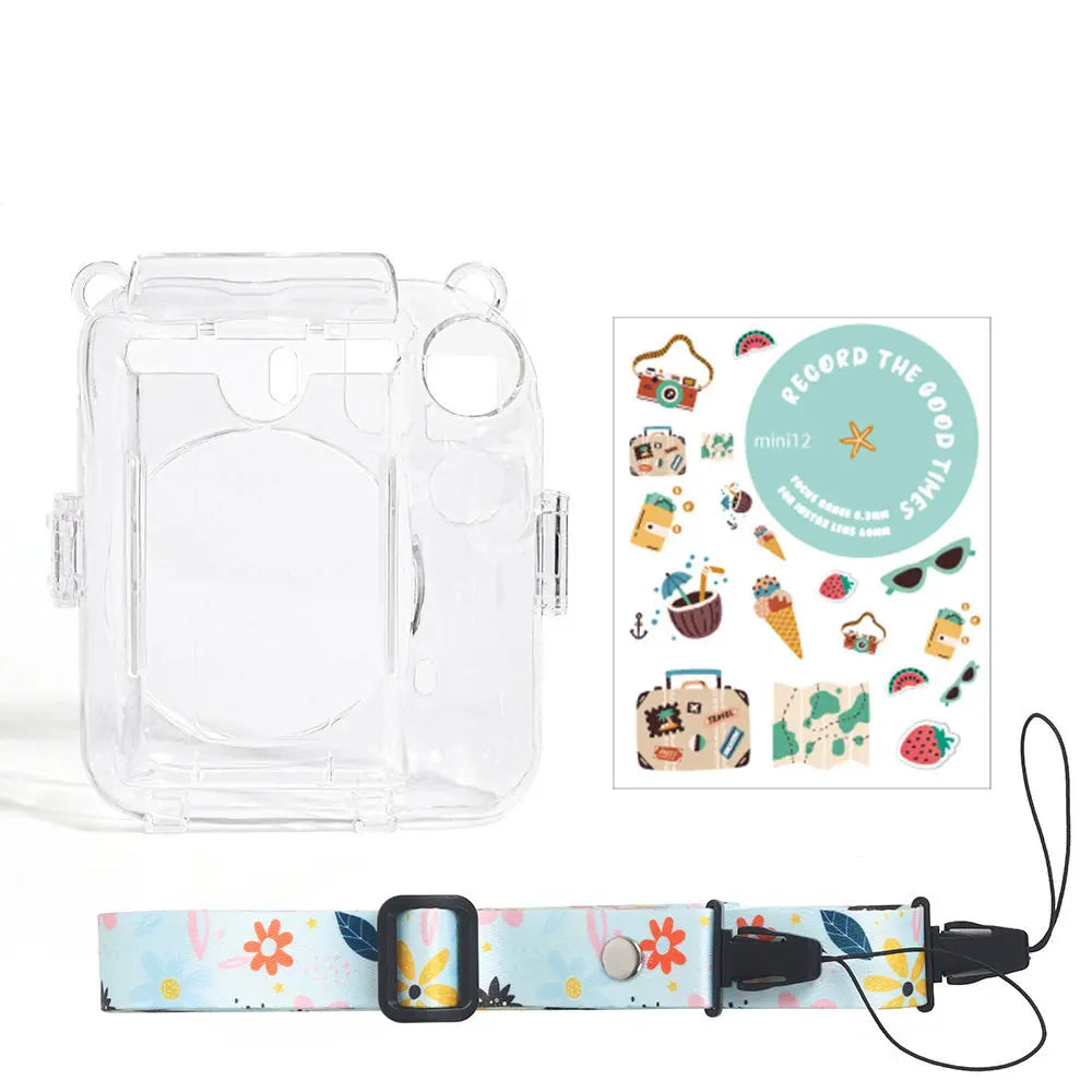 Camera bag For Fujifilm Instax Mini 12 Case Transparent Photo Storage Protective Cover Camera Stand Diy Sticker Sets