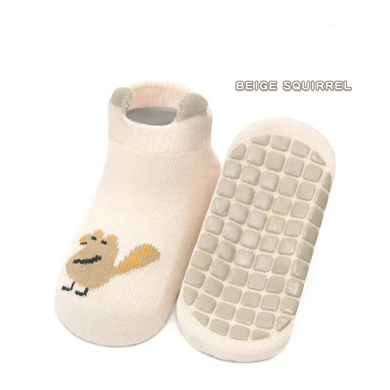 Baby Non-slip Floor Sock Cute Cartoon Animal Ankle Sock for Toddler Boy Girls Soft Cotton Spring Summer Short Sock for Newborn