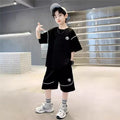 New Boys Casual Clothing Sets Summer Fashion Kids T-shirts+Shorts 2 Piece Outfits TeenHigh Quality Sports Suits 5-14 Years