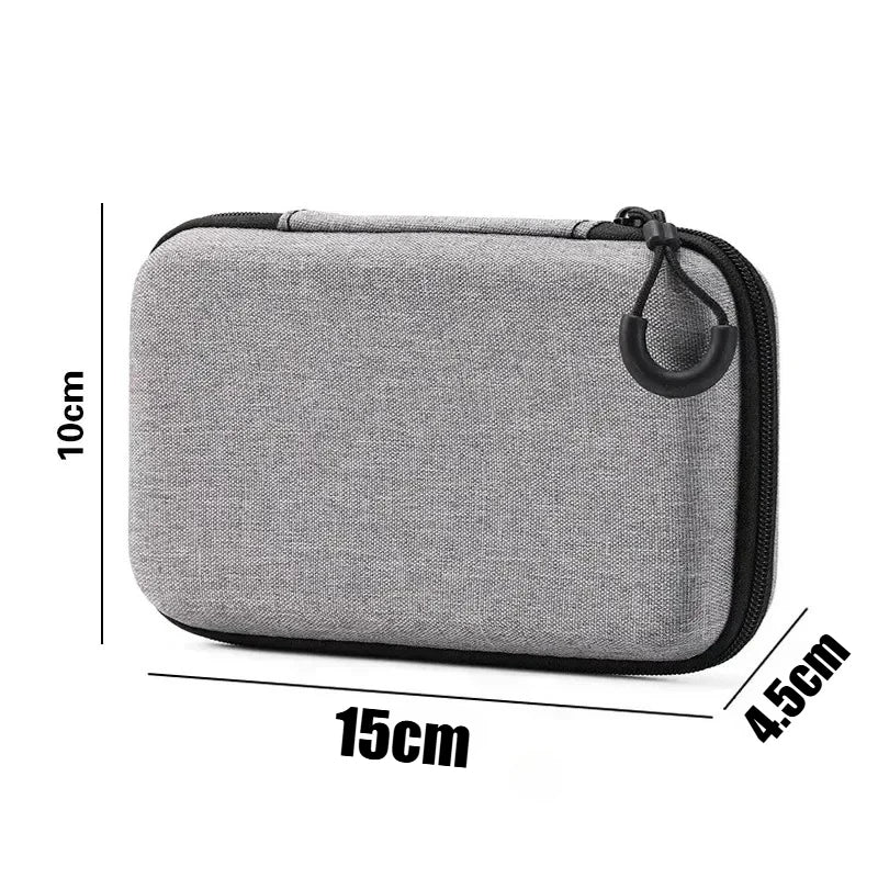Portable Charger Case Earphone Storage Carrying Pouch Waterproof for Electronic Accessories Travel Organizer Earbuds Keychain