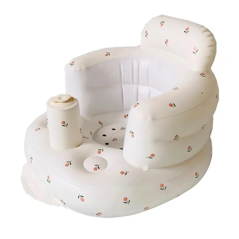 Korean Style Baby Inflatable Seat Baby Safety Swimming Chair Folding Swimming Pool Children's Bathtub Game Bobo Ball Play Pool