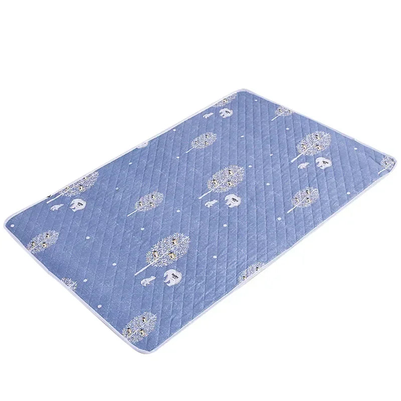 Cute Waterproof Washable Mattress Urine Mat for Baby Toddlers Cartoon Bed Protector Diaper Bedding Urine Pads Cloth Breathable