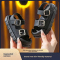 Fashion Solid Korean Kid Sandals Summer New Versatile Anti Slip Soft Bottom Girl Boy Beach Sandal Kindergarten Anti Kick Sandals