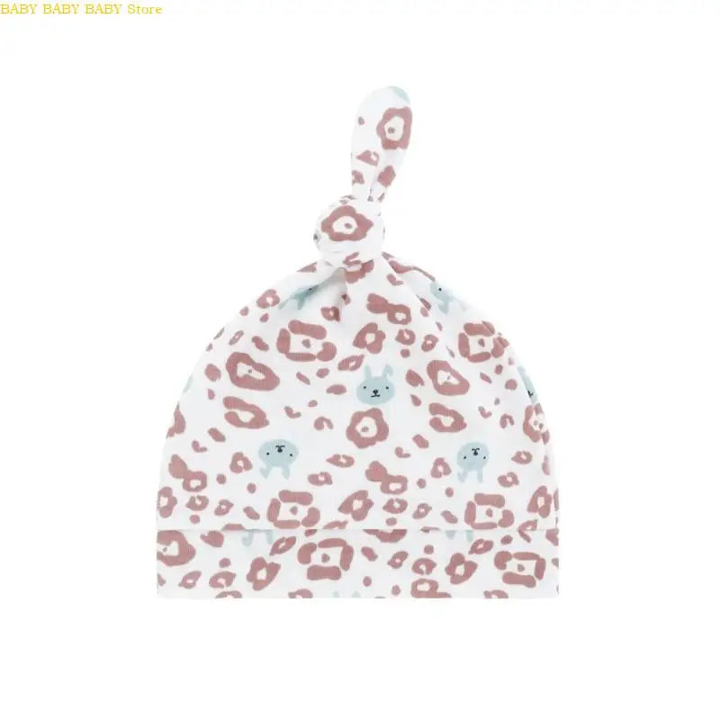 Q81A Elastic Baby Knotted Hat Comfortable Stretchy Newborns Fetal Caps Breathable Brimless Design for Kids 0 to 24 Month