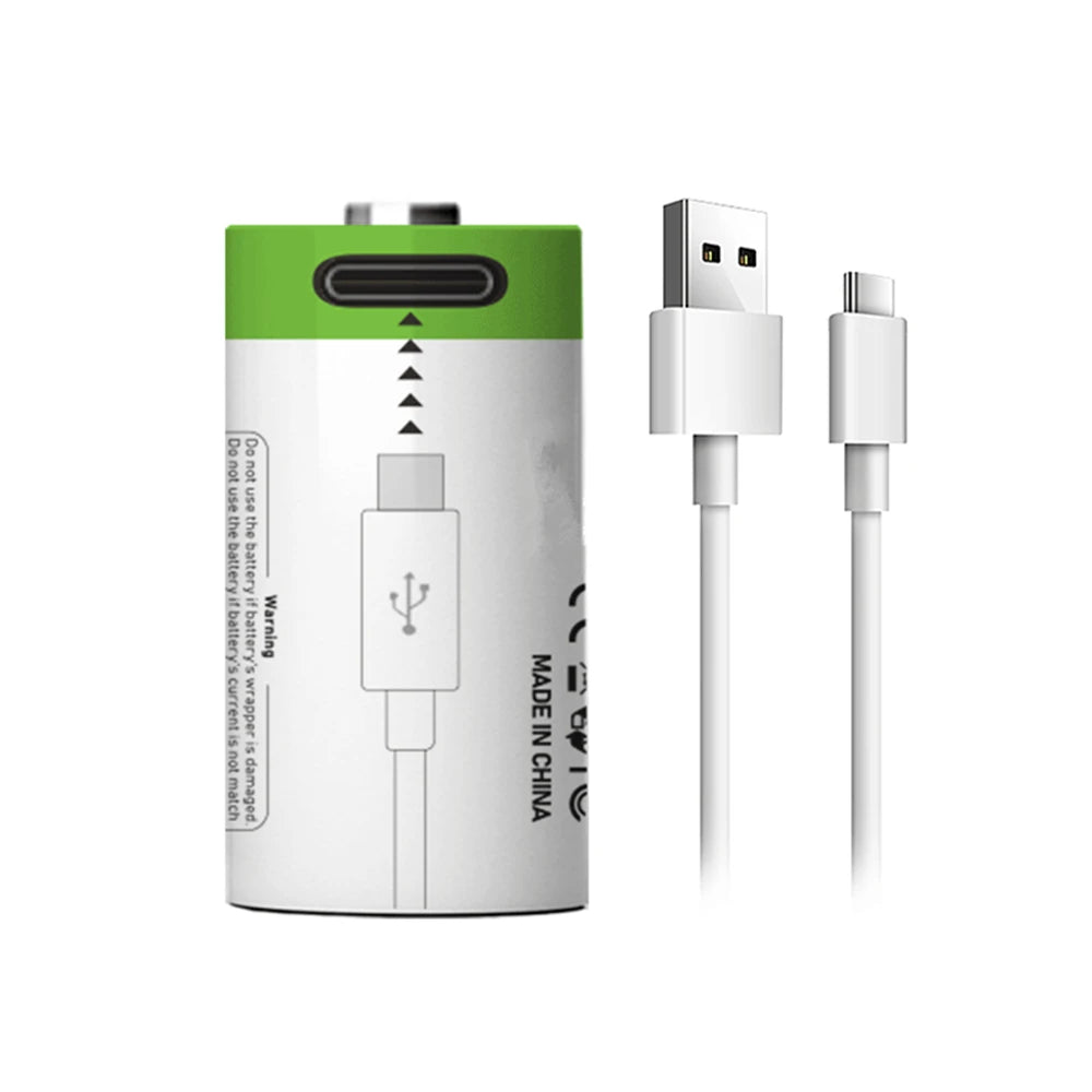 1pcs/lot New 3.7V cr2 300mAh rechargeable lithium battery USB rechargeable sensor battery type-c charging cable