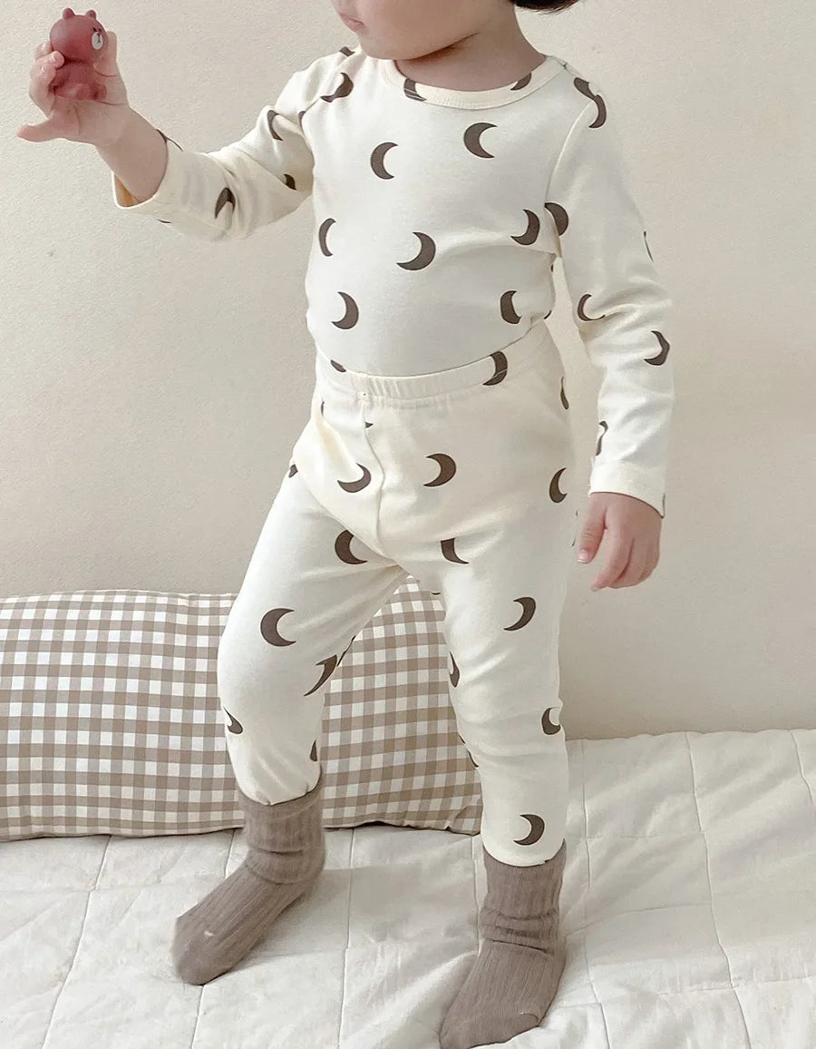 Kids Pijamas Set 2026 Baby Girls Boys Pajamas Cute Cherry Print Cotton Children's Two Piece Set Sleepwear