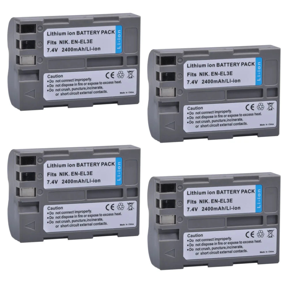 2400mAh EN-EL3e Battery EN EL3e EL3a ENEL3e Camera Battery for Nikon D300S D300 D100 D200 D700 D70S D80 D90 D50 L50 Accessories