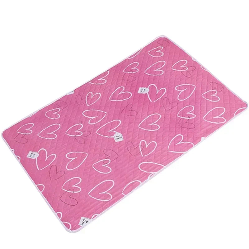 Cute Waterproof Washable Mattress Urine Mat for Baby Toddlers Cartoon Bed Protector Diaper Bedding Urine Pads Cloth Breathable