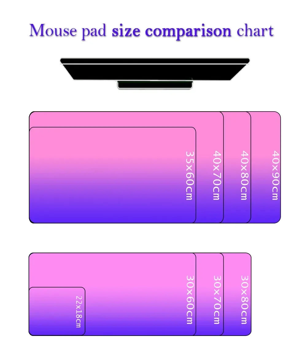 Purple Cats Desk Mat Cat Mouse Pad Office Gaming Laptop Mouse Mats, Dark Magenta Mousepad Cute,Kawaii Deskmat Large Gamer Carpet