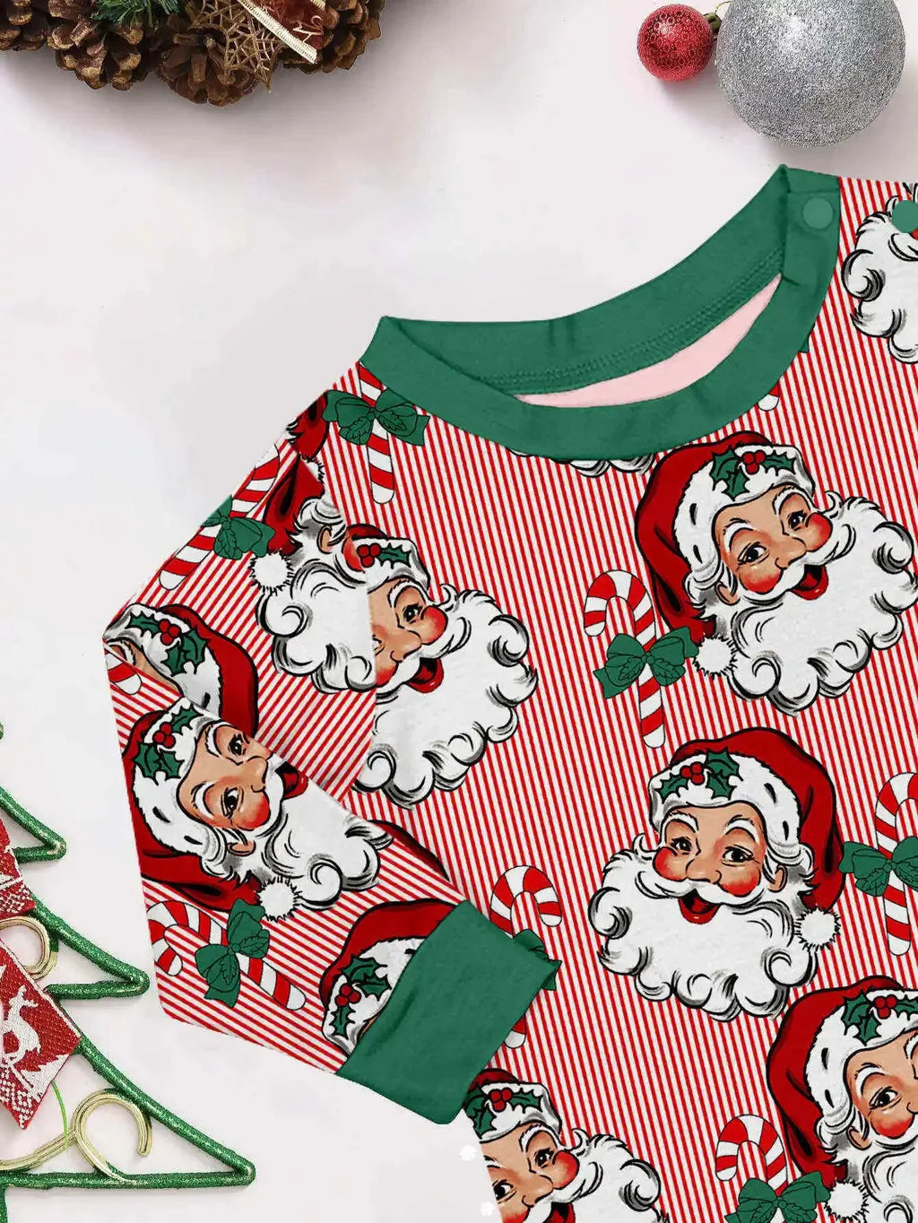 Xmas Family Look All Santa Claus Print Christmas Pajamas Set Adults Kids Matching Clothing Baby Romper Pjs Soft Loose Loungewear