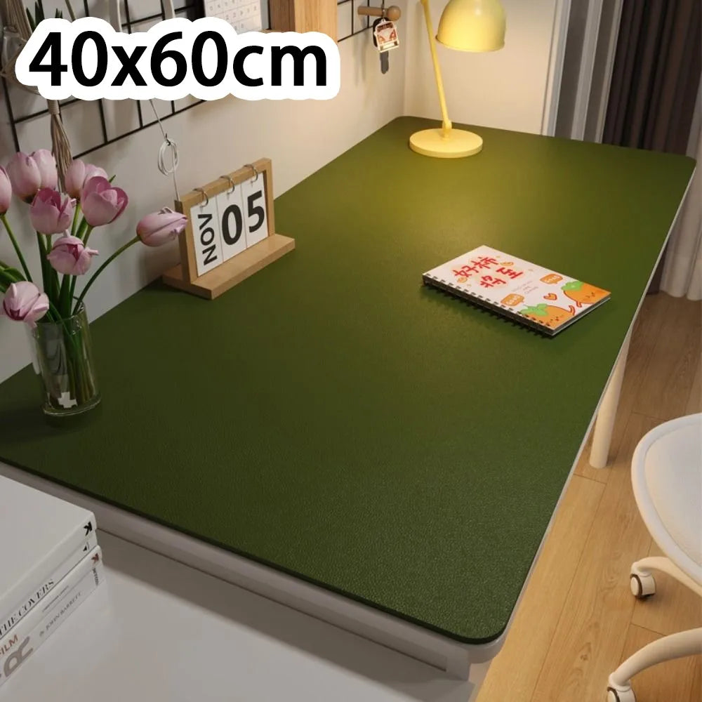 Simple Protection Eye Student Desk Mat Leather Oil-proof Coffee Table Mat Non-slip Solid Color Computer Desk Mat