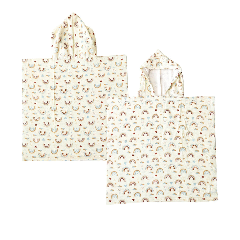 Kangobaby Hooded bathrobe, children's soft plush warm printed bathrobe pajamas, suitable for children aged 1-5 years old