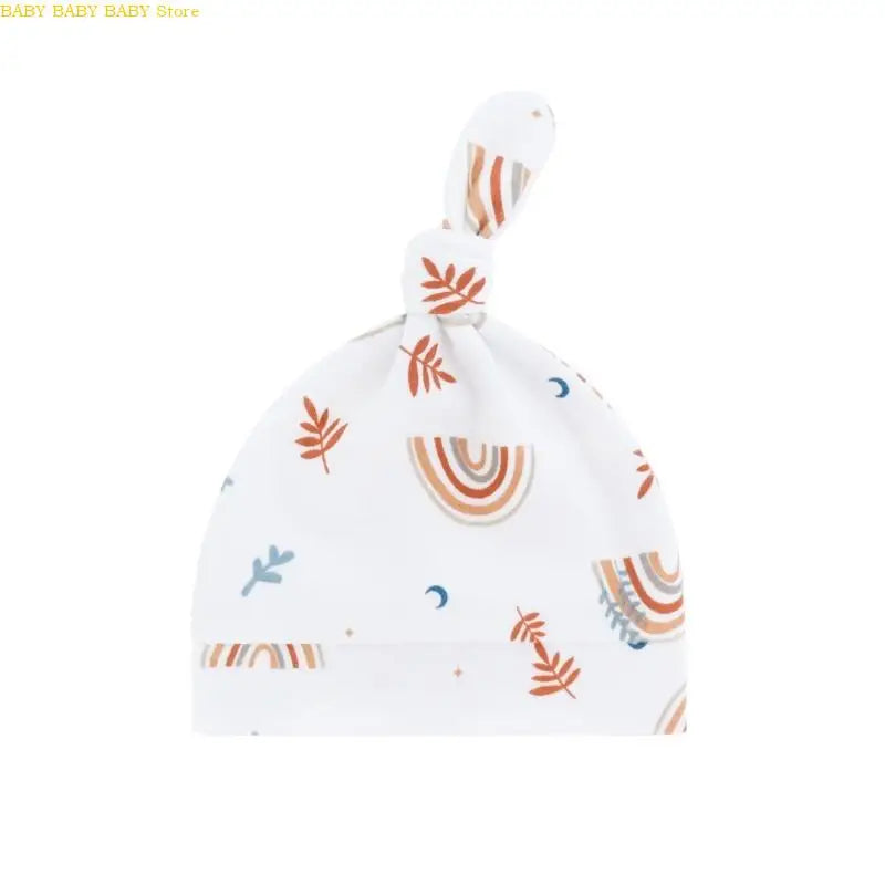 Q81A Elastic Baby Knotted Hat Comfortable Stretchy Newborns Fetal Caps Breathable Brimless Design for Kids 0 to 24 Month