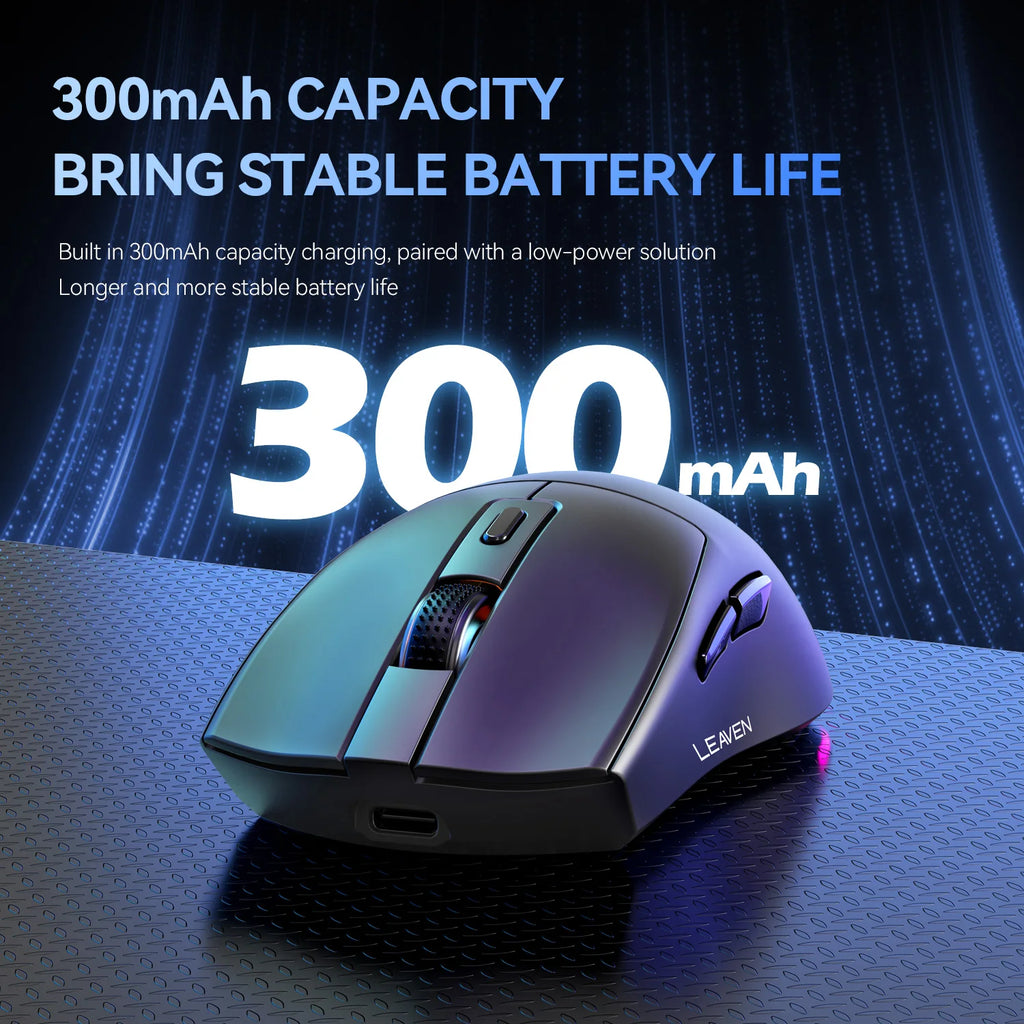 LEAVEN X3 2.4G Bluetooth Dual Mode Receiver Optical Mouse Wireless Gaming Mouse 1600DPI Bluetooth Compatible Mouse for MacBook L