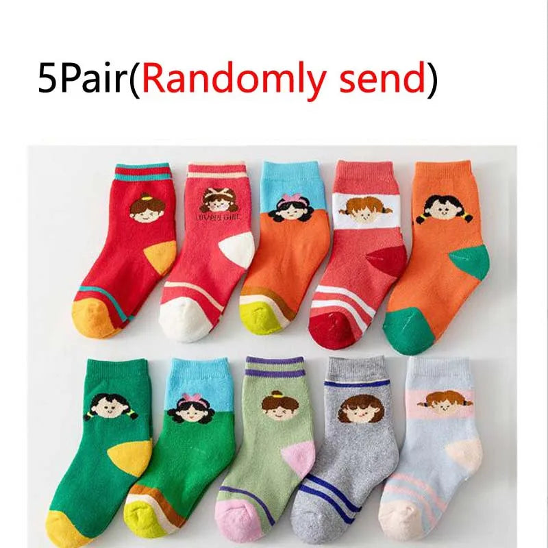 5Pai/lot New Boys' and Girls' Baby Socks  Autumn Winter Thickened Warm Socks